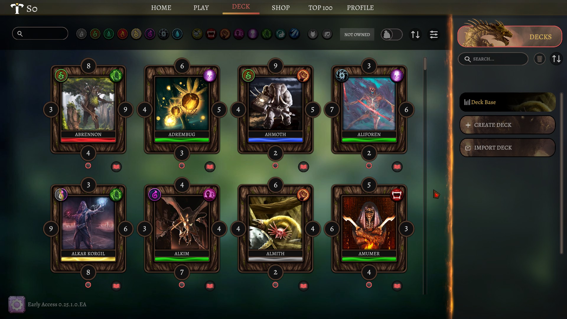 Legendary Creatures cards - Dragons and mythical beings in Temperia